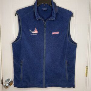 Vineyard Vines Nantucket Island Full Zip Sherpa Vest Size Medium
